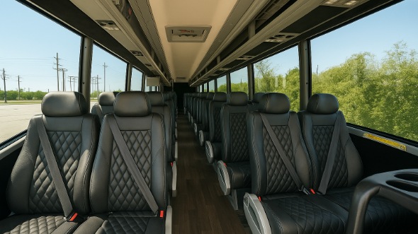 Interior of Charter Bus Company Ballwin's 30 Passenger Minibus in Ballwin