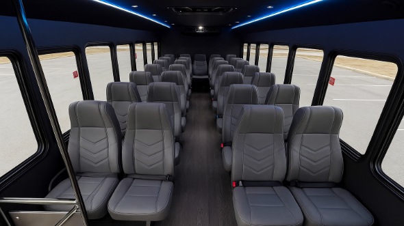 Interior of Charter Bus Company Florissant's 35 Passenger Minibus in Florissant