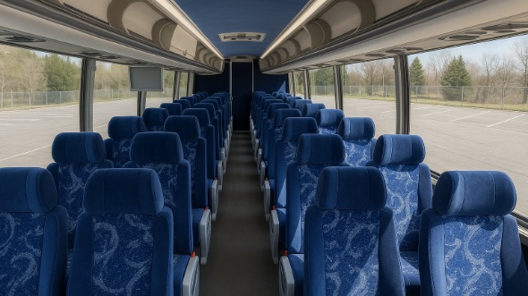 Interior of Charter Bus Company Florissant's 50 Passenger Charter Bus in Florissant
