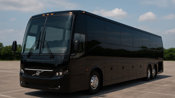 Exterior of Charter Bus Company Florissant's 55 Passenger Charter Bus in Florissant