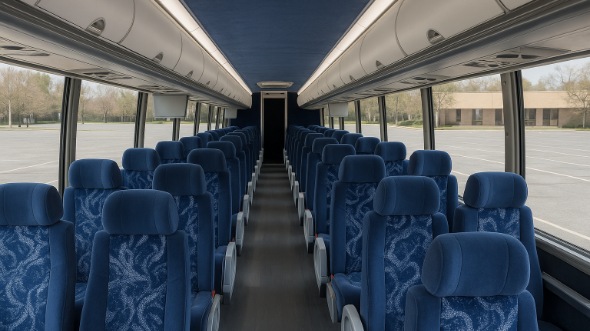 Interior of Charter Bus Company Florissant's 55 Passenger Charter Bus in Florissant