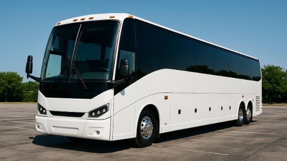 Exterior of Charter Bus Company Florissant's 56 Passenger Charter Bus in Florissant