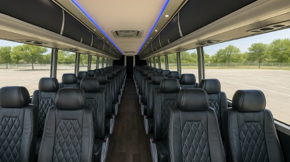 florissant 55 passenger charter bus inside