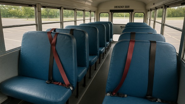 Interior of Charter Bus Company Florissant's School Bus in Florissant