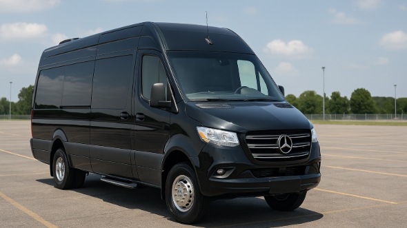 Exterior of Charter Bus Company Florissant's Sprinter Limo in Florissant