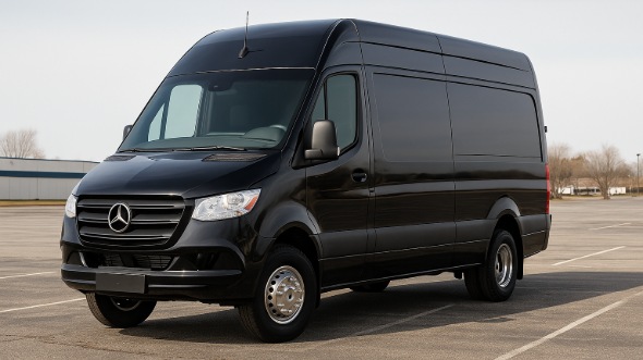 Exterior of Charter Bus Company St. Louis's Sprinter Van Rental With Driver in St. Louis
